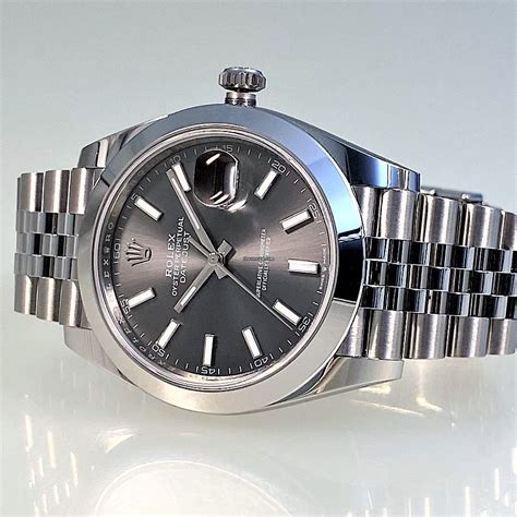 rolex datejust schiefergrau